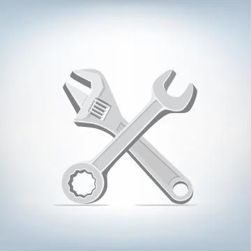 Wrench and spanner icon Stock Illustration