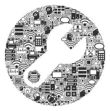 Wrench Composition Icon for BigData and Computing Ilustração Stock