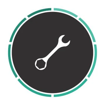 Wrench computer symbol 스톡 일러스트