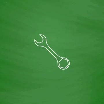 Wrench computer symbol Illustrazione stock