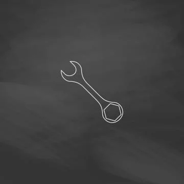 Wrench computer symbol Stock Illustration