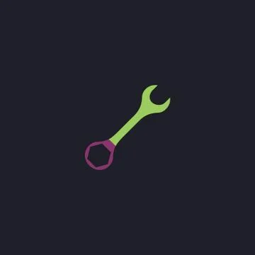Wrench computer symbol Stock Illustration