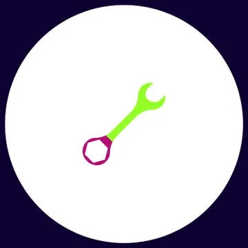 Wrench computer symbol 库存插图