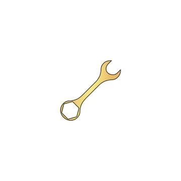 Wrench computer symbol Stock Illustration