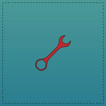 Wrench computer symbol 스톡 일러스트