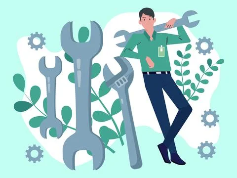 Wrench Concept Illustration Stock-Illustration