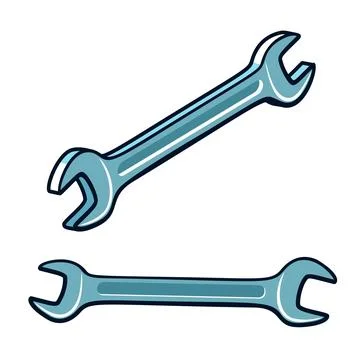 Wrench from different angles Stock-Illustration