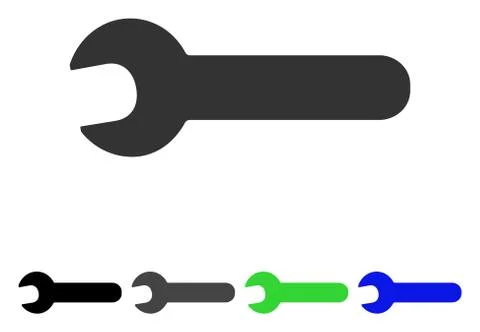 Wrench Flat Icon Stock Illustration