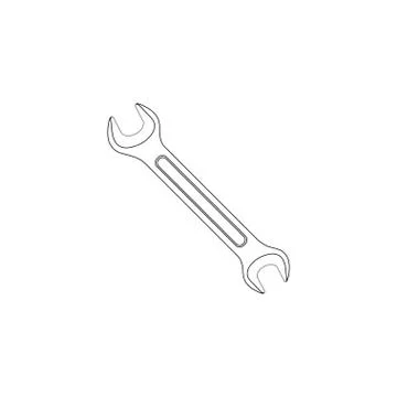 Wrench. flat vector icon Stock Illustration