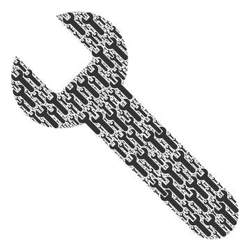 Wrench Fractal Composition of Itself Items 库存插图