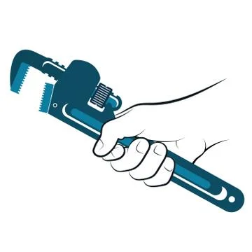 Wrench in hand vector Stock Illustration