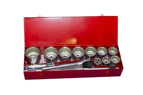 Wrench with head bits Foto stock