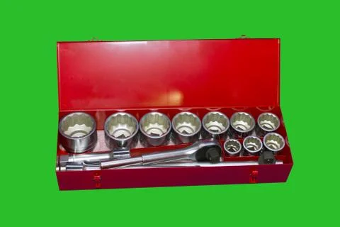 Wrench with head bits Stock Photos