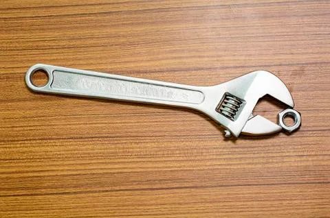 Wrench &amp; hex nut Stock Photos