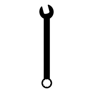 Wrench hexagon Spanner Hand tool Mechanic engineer instrument icon black colo Illustrazione stock