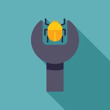 Wrench holding bug fixing programming errors 스톡 일러스트
