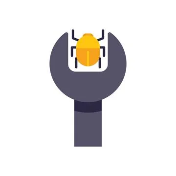 Wrench holding bug fixing programming errors 스톡 일러스트