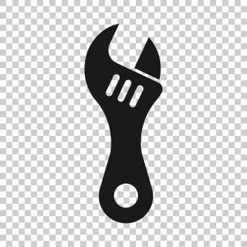 Wrench icon in flat style. Spanner key vector illustration on white isolated  イラスト素材