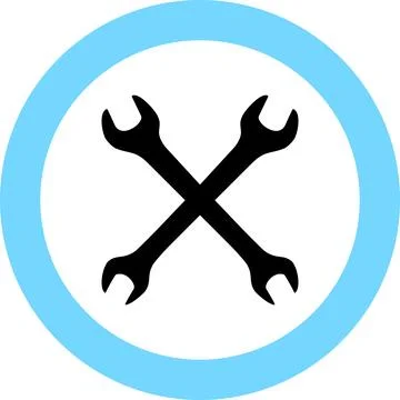 Wrench Icon in Flat Style. Vector Illustration. Stock Illustration