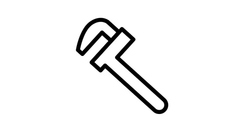 A wrench icon highlighting its sharp blade and ergonomic handle design. Stock Footage 335118727
