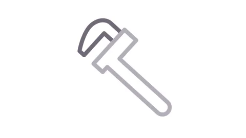 A wrench icon highlighting its sharp blade and ergonomic handle design. Stock Footage 335118953
