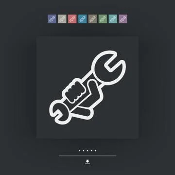 Wrench icon 스톡 일러스트