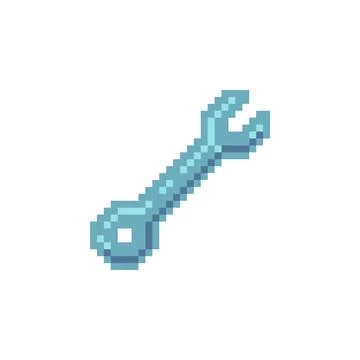 Wrench Icon Pixel Stock Illustration