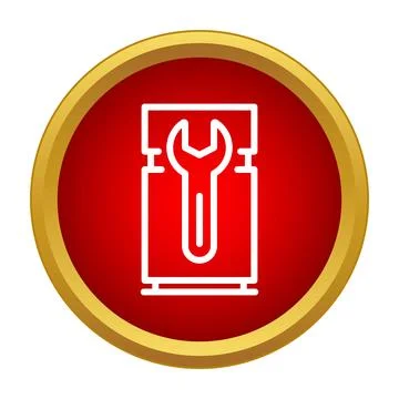 Wrench icon representing service, settings, and maintenance Stock Illustration