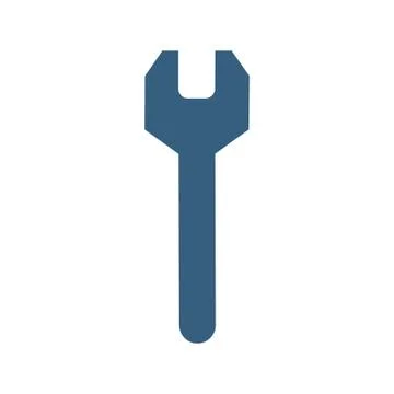 Wrench icon. Service button. Spanner symbol. Engineer work tools vector sign. Stock Illustration