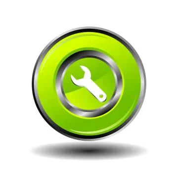 Wrench icon setting round button vector Illustrazione stock