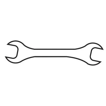Wrench Icon Simple Glyph, Spanner and Repair, Maintenance Sign Illustrazione stock