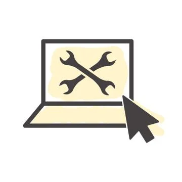 Wrench Icon Simple Glyph, Spanner and Repair, Maintenance Sign Stockillustratie