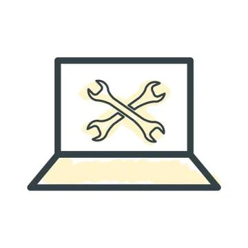 Wrench Icon Simple Glyph, Spanner and Repair, Maintenance Sign Stock Illustration