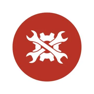 Wrench Icon Simple Glyph, Spanner and Repair, Maintenance Sign Stock Illustration