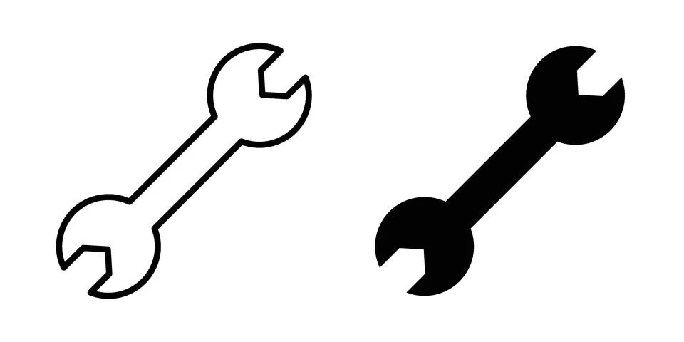 Wrench icon vector design illustrations Illustrazione stock