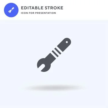 Wrench icon vector, filled flat sign, solid pictogram isolated on white, logo Stock Illustration