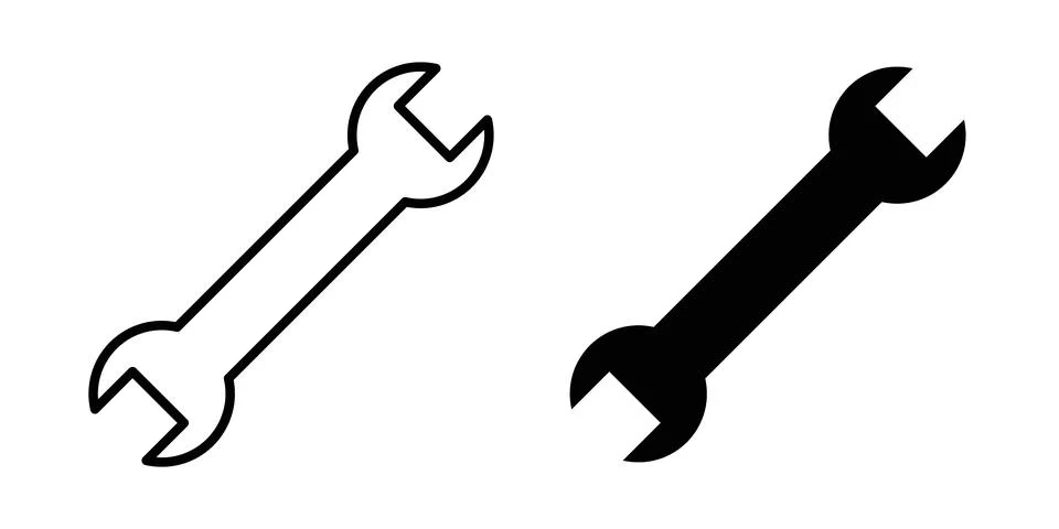 Wrench icon vector symbol graphics Stock Illustration