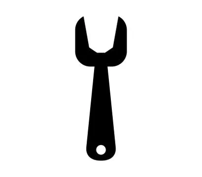 Wrench icon on white background Stock Illustration