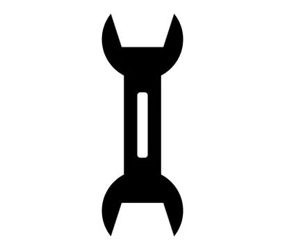 Wrench icon on white background Stock Illustration