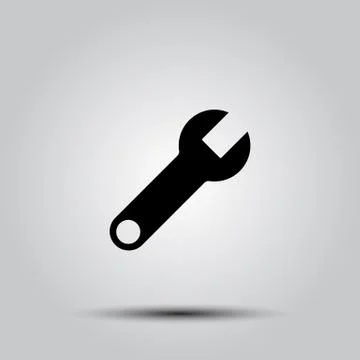 Wrench icon on white Stock Illustration
