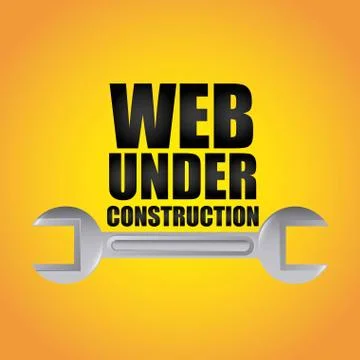 Wrench icon. Work in Progress design. Vector graphic Illustrazione stock