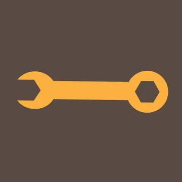 Wrench industrial vector flat icon Stock Illustration