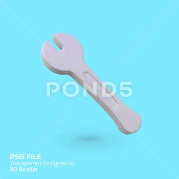 Wrench isolated 3d render icon illustration Plantilla PSD