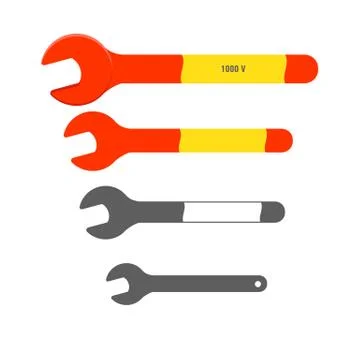 Wrench isolated Stock Illustration