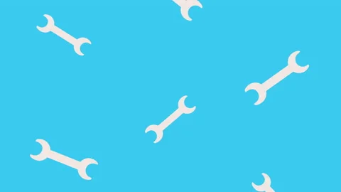 Wrench keys tools pattern animation Stock Footage 229158687