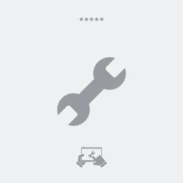 Wrench minimal flat icon 스톡 일러스트