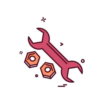 Wrench net icon vector design Illustrazione stock
