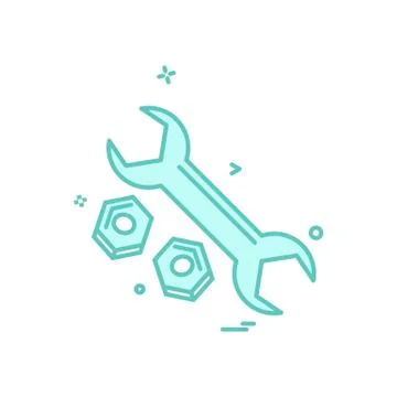 Wrench net icon vector design Illustrazione stock