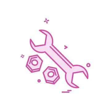 Wrench net icon vector design Illustrazione stock