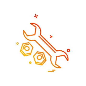 Wrench net icon vector design Illustrazione stock
